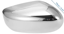 X AUTOHAUX Pair Car Exterior Chrome Plated Power Full Mirror Cover Cap