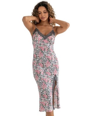 Pour Moi Dusk Negligee Midi Länge Damen Satin Negligee 23183