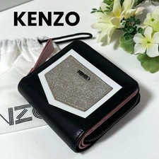 Kenzo Bifold Wallet Leather Unisex Limited Edition Style Bold Artistic Design Ic