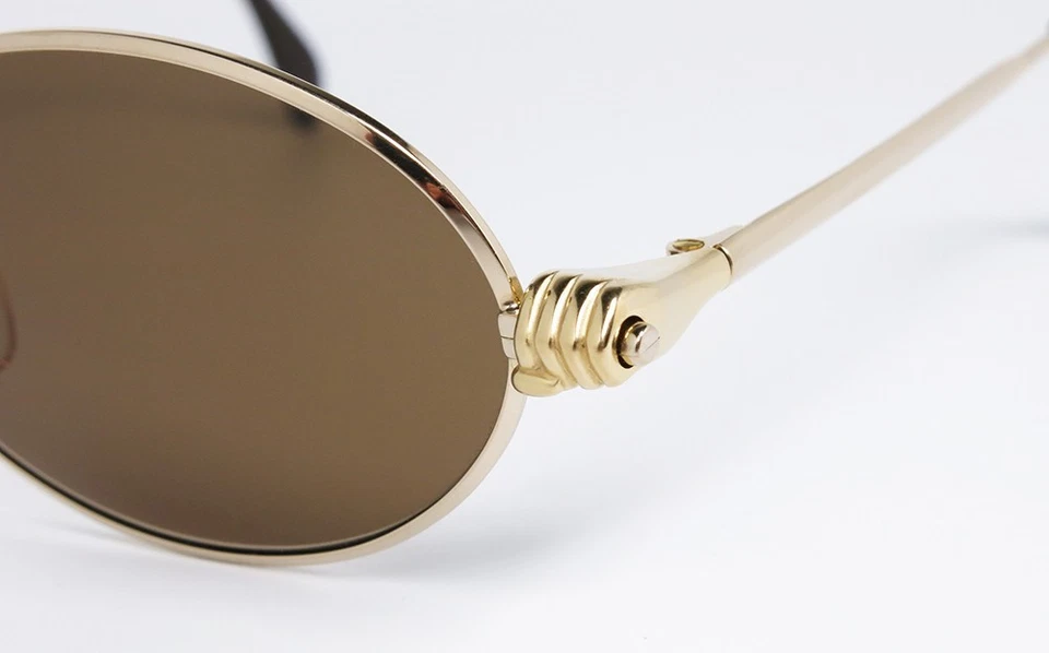 VINTAGE SUNGLASSES OCCHIALI SILHOUETTE M7111/20 V6052 GOLD OVAL FIST GAULTIER OG - Imagen 4 de 4