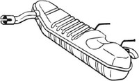 EndschalldäMpfer NachschalldäMpfer Bosal 185-365 FüR Z02 Opel Vectra Signum CC