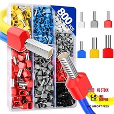 800PCS Double Wire Ferrule Kit - Dual Barrel Ferrules Connectors for AWG 22