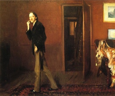 John Sargent Robert Louis Stevenson and his Wife 1885 17''x22'' Archival Art Print