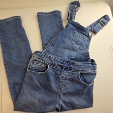 Cat  Jack Girls Overalls Ultimate Stretch Pants Blue Denim size Sm 6 /6X Cute