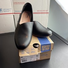 Clarks Women's Juliet Palm Black Leather 26142933 Size 7M