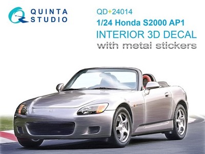 Quinta Studio 1/24 Honda S2000 AP1 3D-Interior (Tamiya) + Metallaufkleber Teile