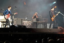 Matt Bellamy Morgan Nicholls Chris Wolstenholme of Muse perform st- Old Photo