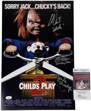 Alex Vincent, Ed Gale, Edan Gross CAST 3X signed 12x18 Poster Chucky, Good Guy D