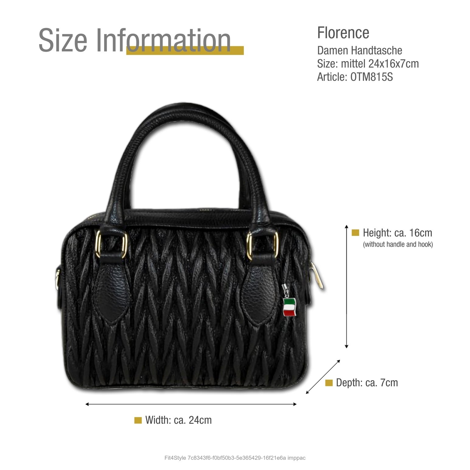Borsa Da Donna Florence, Borsa A Spalla In Pelle Nera OTM815S foto 4