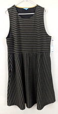 New Draper James RSVP sz XXL Sleeveless Structured Knit Dress black gold 3285