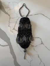 Antique Cut Steel Beaded Edwardian Flapper Bag