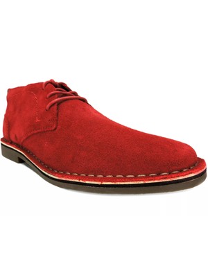 REACTION KENNETH COLE Mens Red Desert Sun Round Toe Leather Chukka Boots 9.5 M