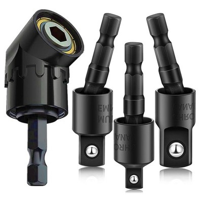 Adaptador De Taladro En Angulo Recto 4 En 1 Con Extension De Impacto Pro