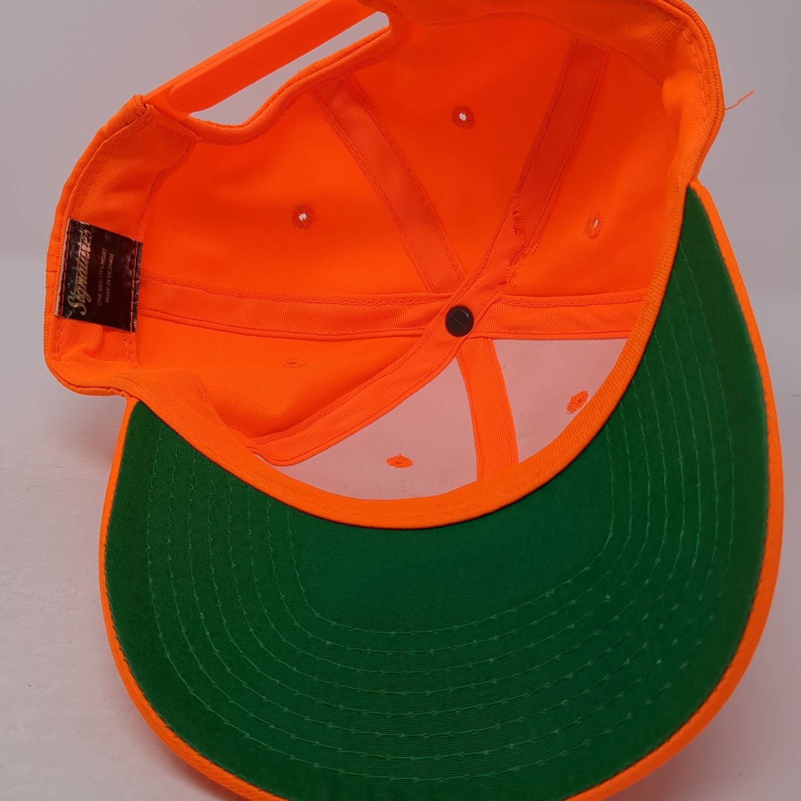 Signatures Snapback Hat Solid Orange One Size Bla… - image 7