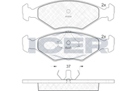 Bremsbelagsatz Vorne Ate-System FüR Fiat Duna 146 Weekend Fiorino 147 87-01