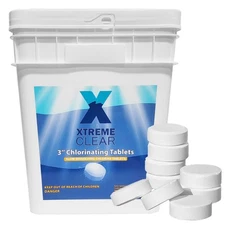 XtremeClear 3" Chlorine Tablet Swimming Pools Individually Wrapped 45 Pounds Set