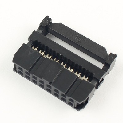 5Pcs Black 2.54mm Pitch 2x8 Pin 16 Pin IDC Female Header Cable Connector FC-16