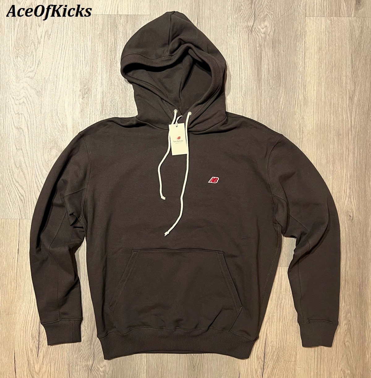 New Balance Made in USA Core Hoodie Rich Earth Brown SZ S-L Men's MT43546