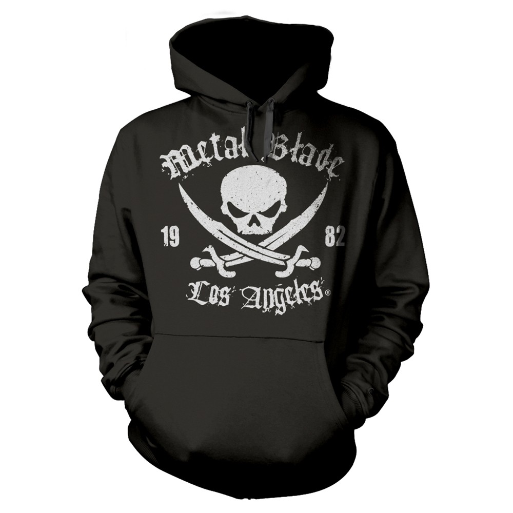 ЧЕРНАЯ толстовка с капюшоном METAL BLADE RECORDS - ПИРАТСКИЙ ЛОГОТИП Medium 5390₽