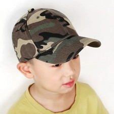 Kids Camouflage Baseball Cap Adjustable Cotton Outdoor Sun Hat Boys Girls Caps