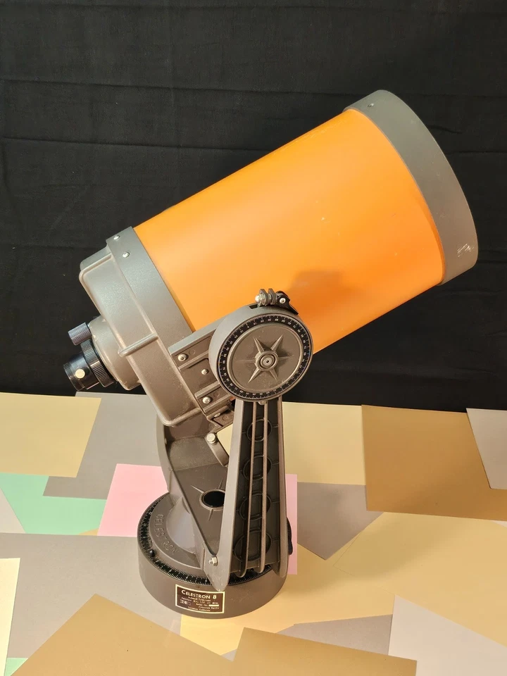 Celestron 8 Schmidt Cassegrain Telescope 8" f/10 Vintage Orange Tube - Image 3 of 4
