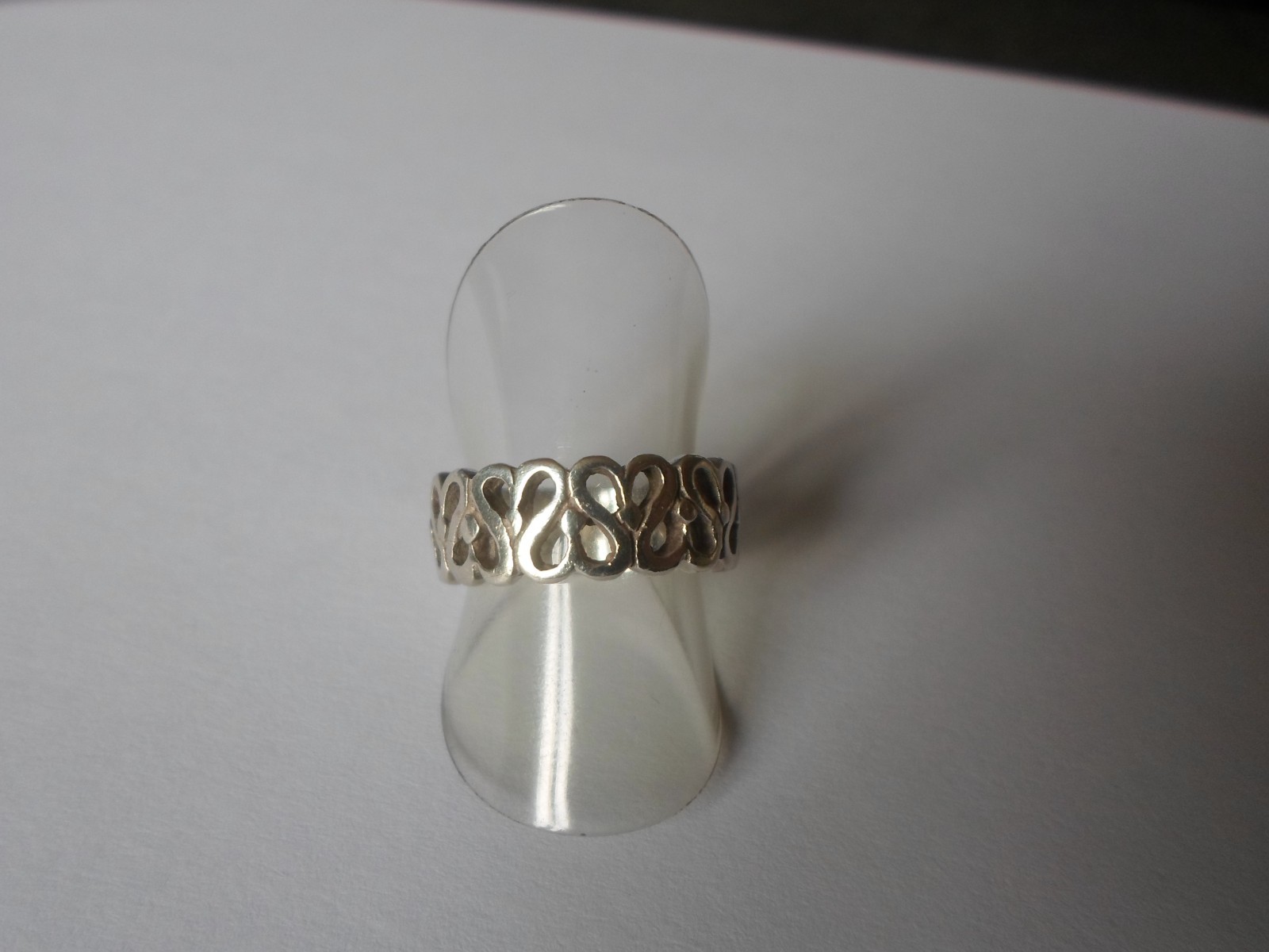 solid silver ring, openwork ring, hearts, size 51 - image 9