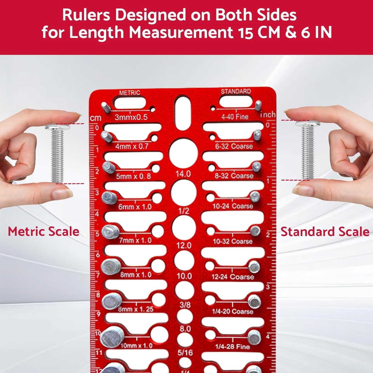 55 Nut and Bolt Thread Checker - Thread Checker Standard and Metric Bolt and Nut
