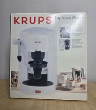 NEW IN BOX! Krups Espresso Bravo Model 871 in Classic White. 