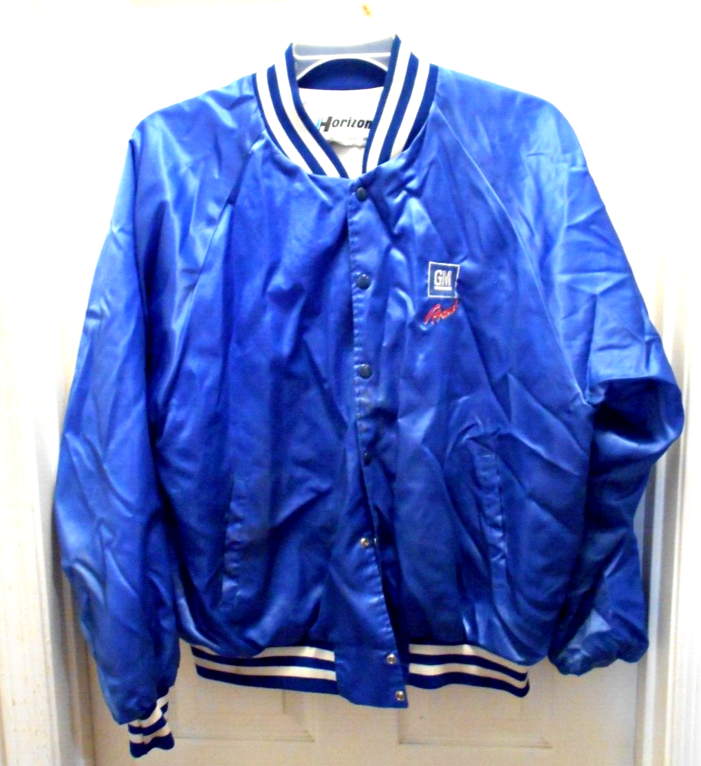 Vintage Horizon Sportswear GM Racing Nylon Button-Up Jacket Mens