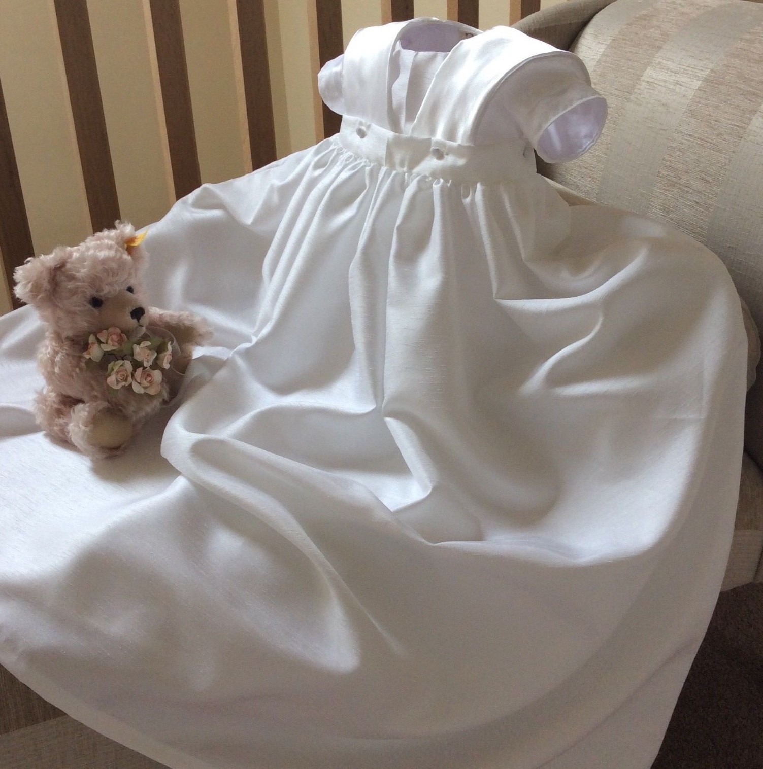 VESTIDO DE BAUTIZO PARA NIÑOS TRAJE DE MARINERO MAMPER CON FALDA DESMONTABLE Y SOMBRERO DE BAUTISMO