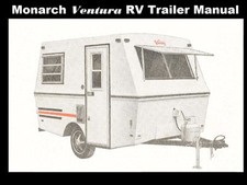 MONARCH VENTURA CAMPER TRAILER MANUALs 185pg w/ RV Appliance Service & Repair