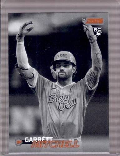 GARRETT MITCHELL 2023 Topps Stadium Club #20 Orange Black & White Rookie SP RC