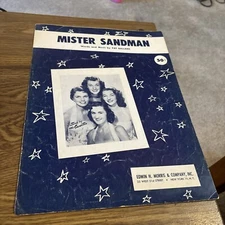 Mr Sandman Sheet Music, Pat Ballard , the Chordettes 1954