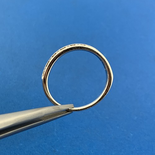 Gorgeous 14k White Gold Round Baguette Cut Diamond Wedding Anniversary Band Ring - Picture 4 of 6