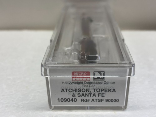 N Scale Micro Trains MTL 109040 Atchison, Topeka & Santa FE ATSF 90000 Flat Car - Picture 3 of 4