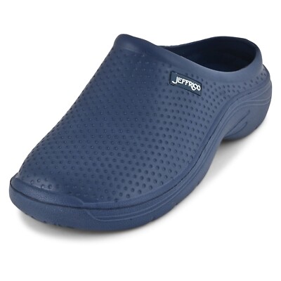 JEFFRICO Clogs for Women Nurse Shoes Garden Clogs Slip On Navy Honeycomb Clogs