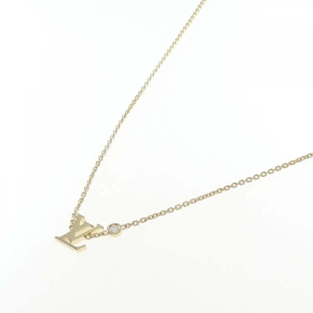 Louis Vuitton 18K Yellow Gold Diamond Idylle Blossom LV Pendant Necklace