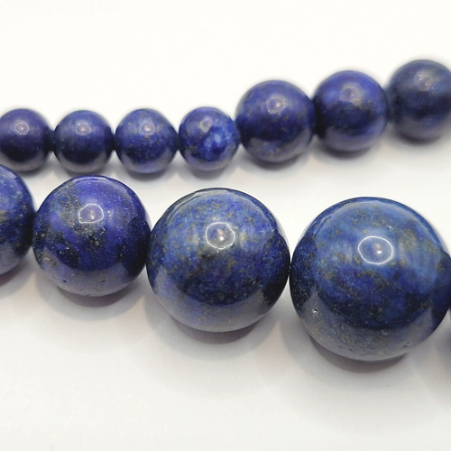 Modern Lapis Lazuli Blue Beaded Professional Career Necklace Silver Tone 20 Inch - Picture 11 of 24