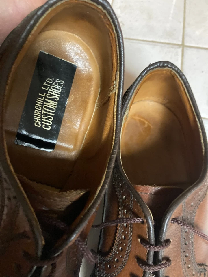 ZAPATOS CHURCHILL MARRÓN CLÁSICO PUNTA DE ALA CON CORDONES URBAN CITY POWER BUSINESS 8.5 D Foto 3 de 4