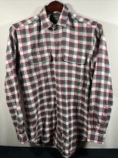 Vtg Polo Country RALPH LAUREN Red Green Plaid Long Sleeve Button Down Shirt M