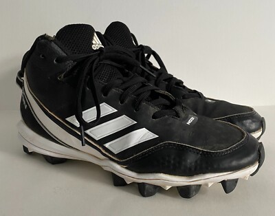 Adidas Icon 7 Mid MD Bounce Ironskin Baseball Cleats Black & White Mens 6.5  | eBay