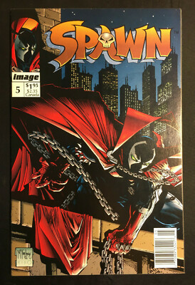 SPAWN 5 NEWSTAND VARIANT 1st app BILLY KINKAID DEATH TODD MCFARLANE VF/NM+ V 1 
