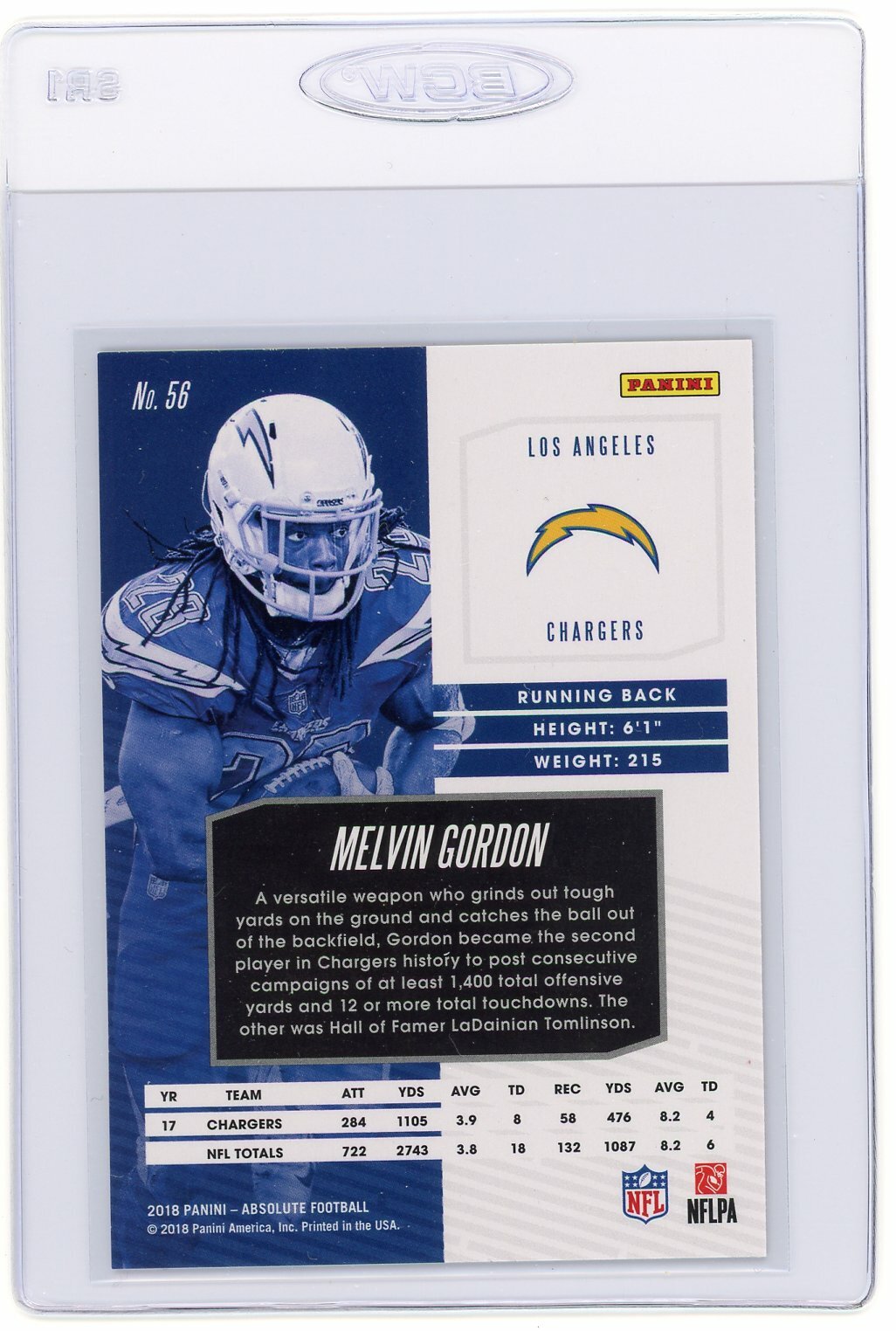 2018 Panini Absolute - Melvin Gordon #56 Spectrum Blue for sale online ...