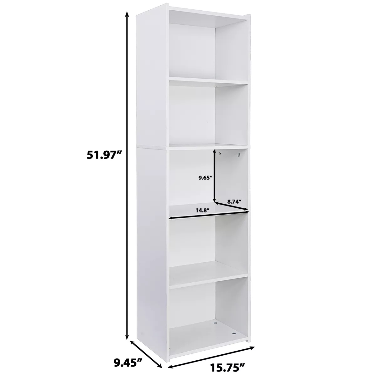 White 5 2024 shelf bookshelf