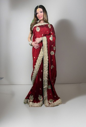 Indian Silk Saree For Women Wedding , Bridal , Festival Party wear Sari Blouse