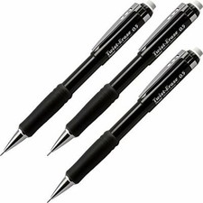 Twist-Erase III Mechanical Pencil, 0.5 mm, Black Barrel, Sold as 3Pack QE515A