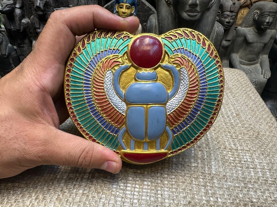 Authentic Ancient Egyptian Antiquities Egyptian scarab Jewelry Box