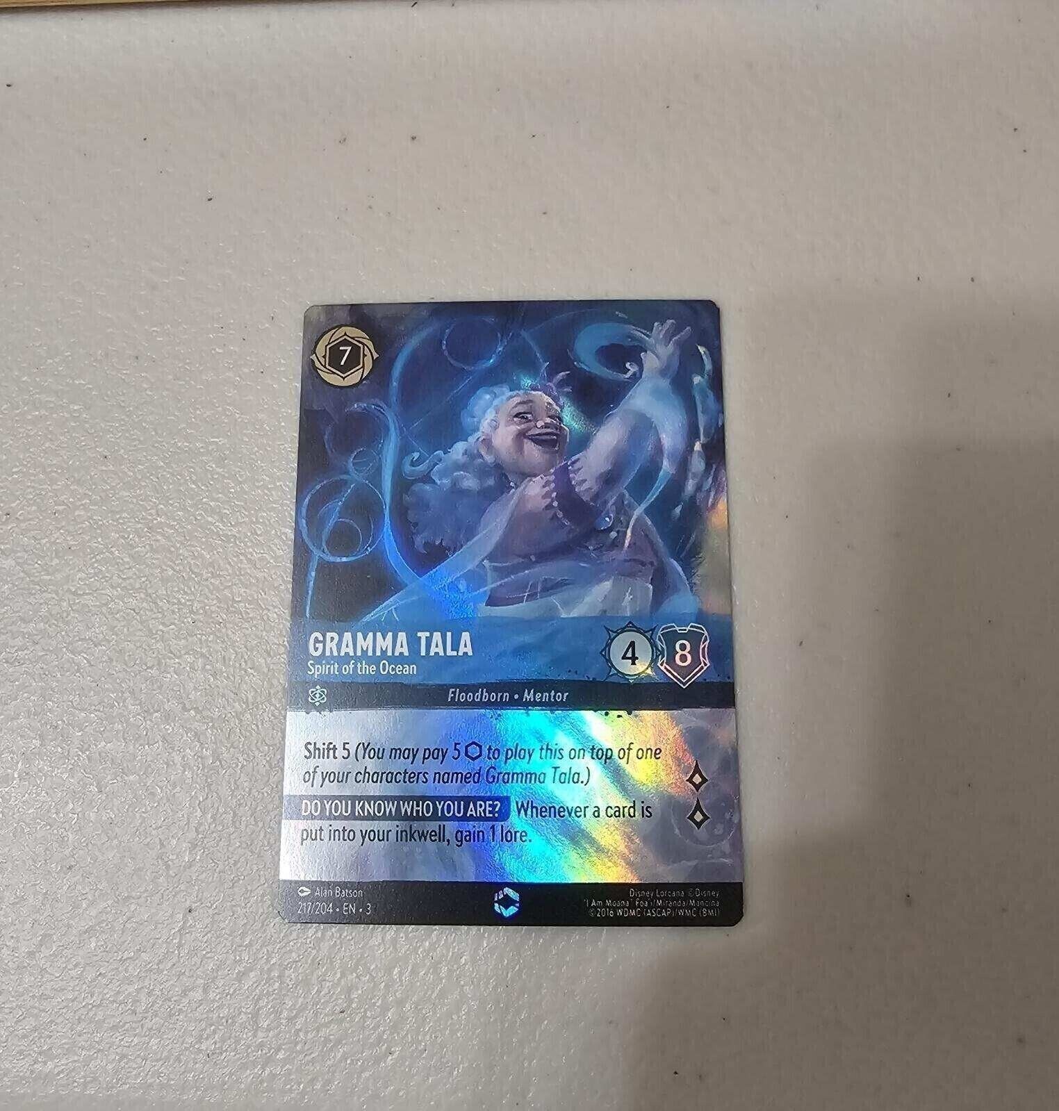 2023 Disney Lorcana - Into The Inklands Foil Enchanted Gramma Tala #217 12t9