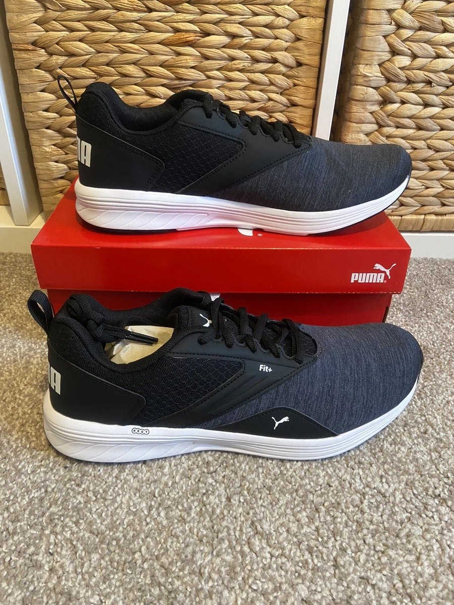 BNIB Puma NRGY Comet Mens Black White Trainers Sneakers Sports
