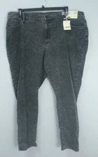 a.n.a. High-Rise Jegging Black/Gray Acid Wash Jeans Women's Size 24 W Fitted